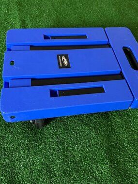 SPACEKEEPER Folding Hand Truck 500 LB 6-Wheel Luggage Cart Dolly Blue Portable